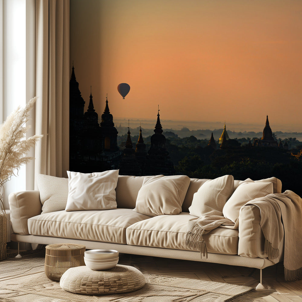 Amanecer en Bagan | Papel Pintado Fotográfico