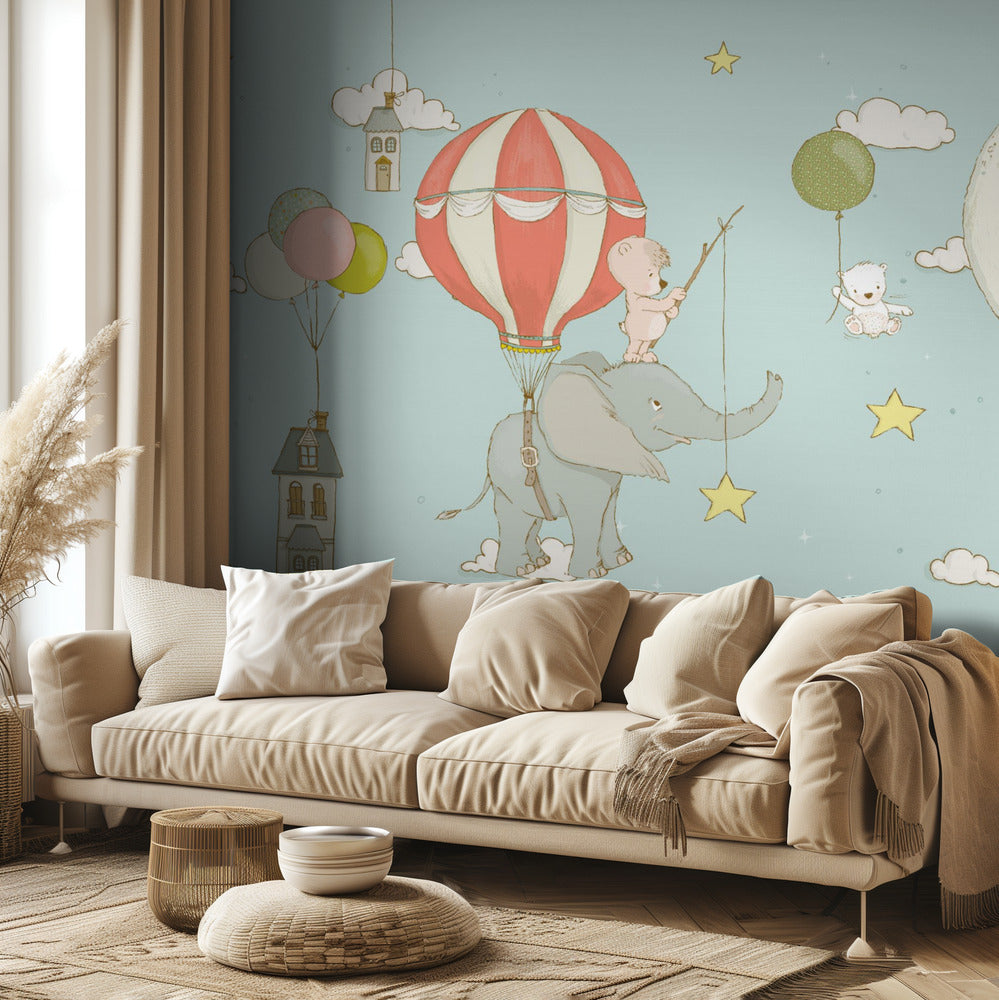Sogno dell'elefante_Giornoblu | Carta da Parati Fotografica