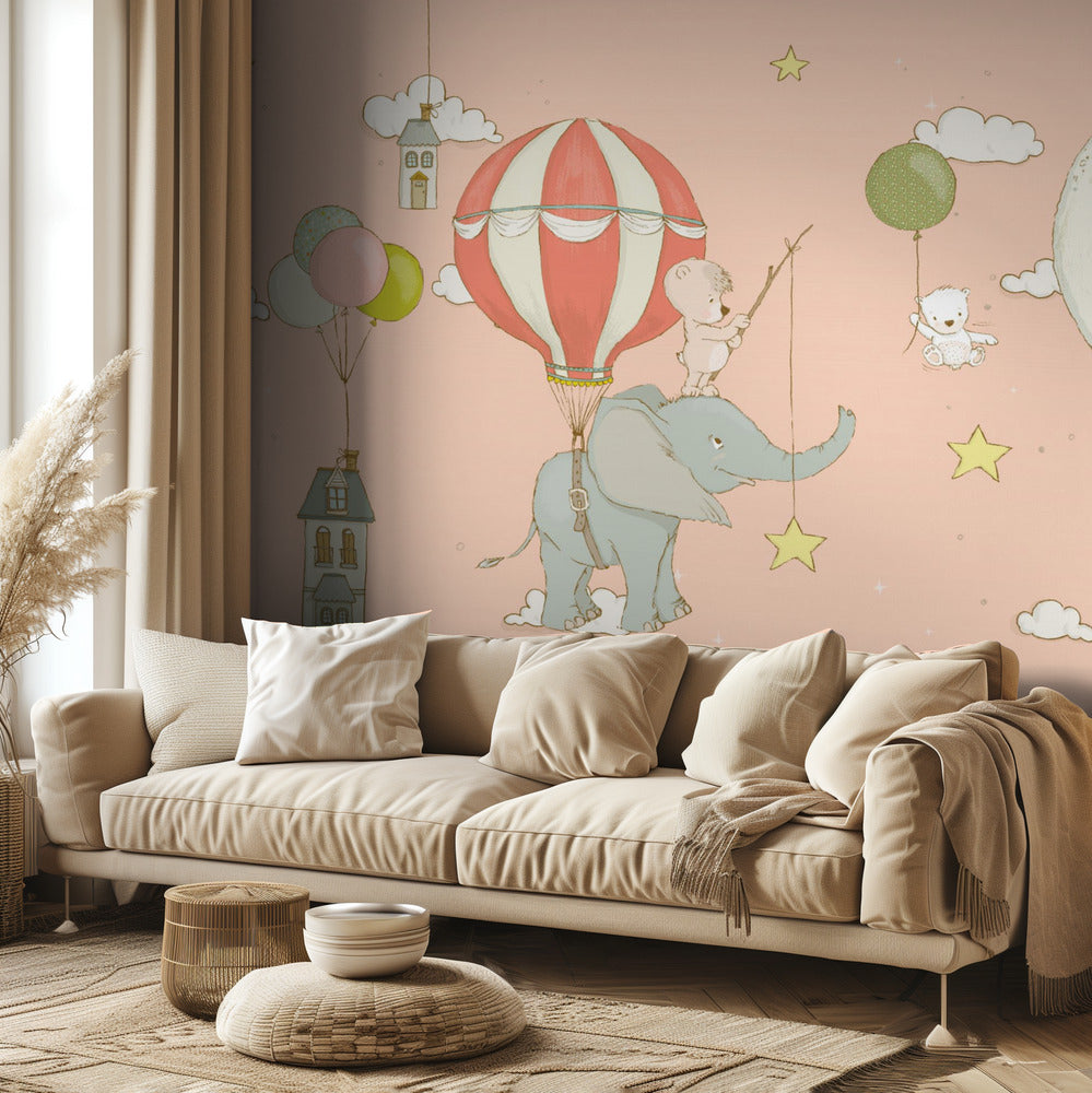 Sueño de elefante_Peachy | Papel Pintado Fotográfico