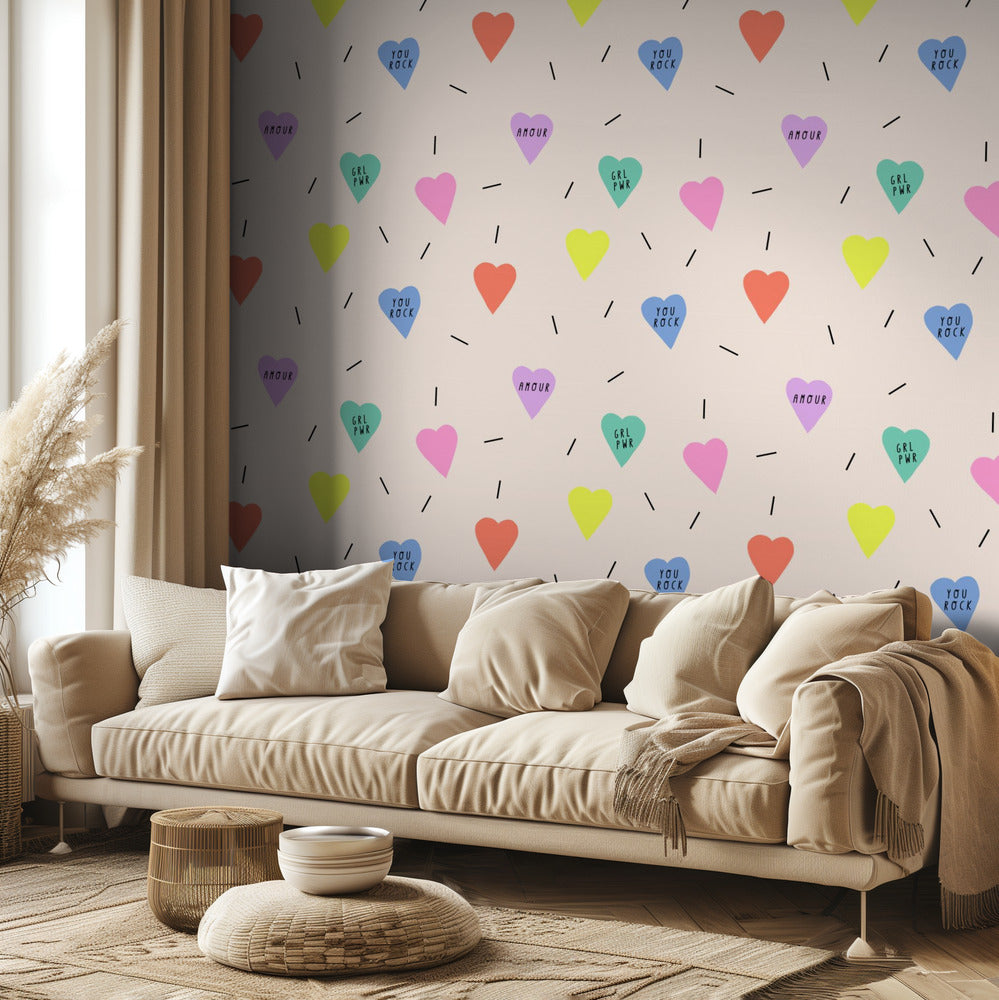 Girl Power (diseño de patrón) | Papel Pintado Fotográfico