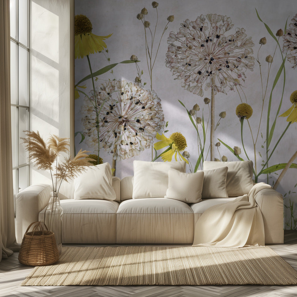 Allium und Helenium | Fototapeten