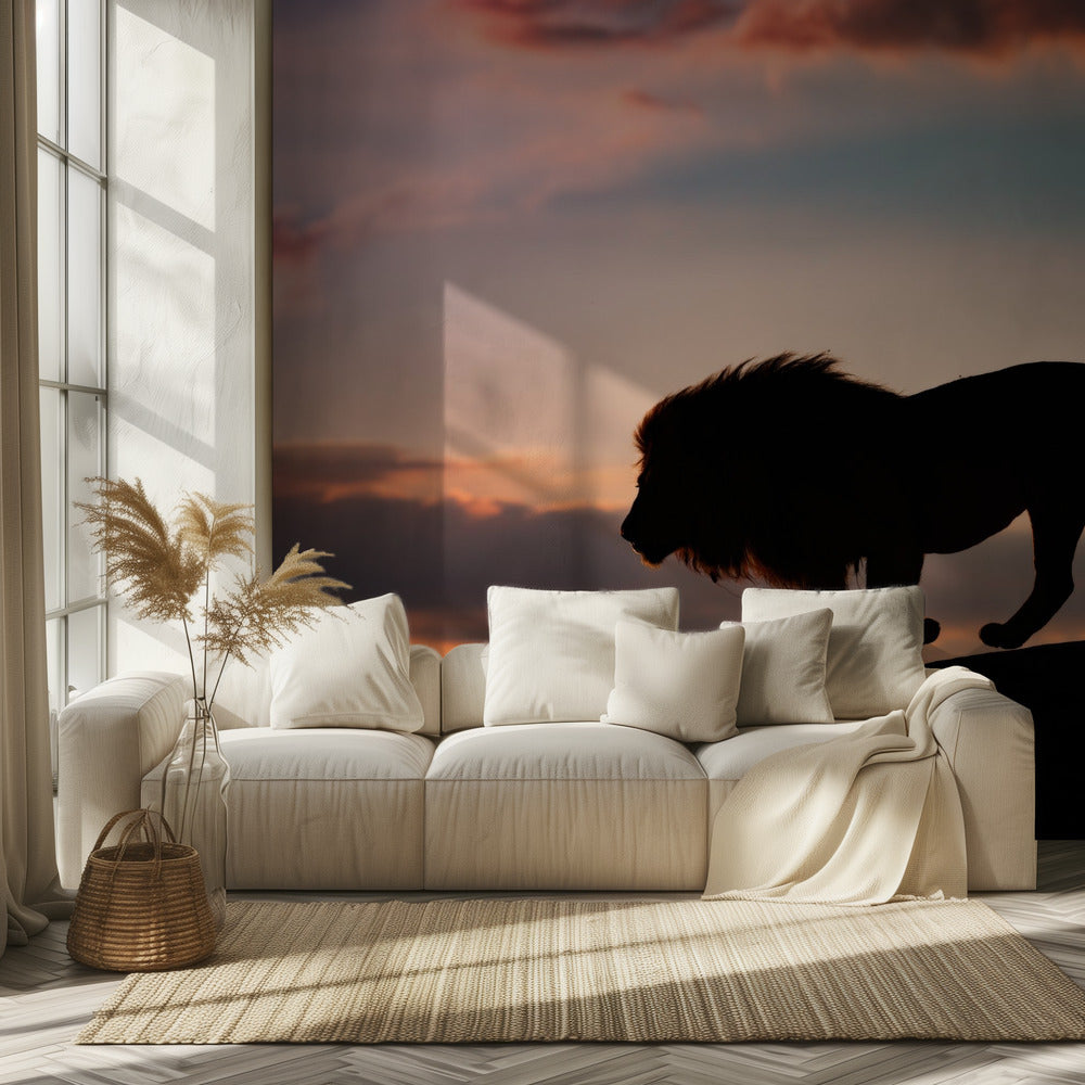Zonsondergang in de Serengeti | Fotobehang