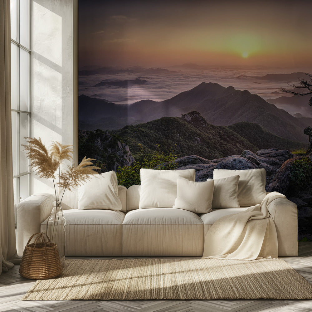Amanecer en la cima | Papel Pintado Fotográfico