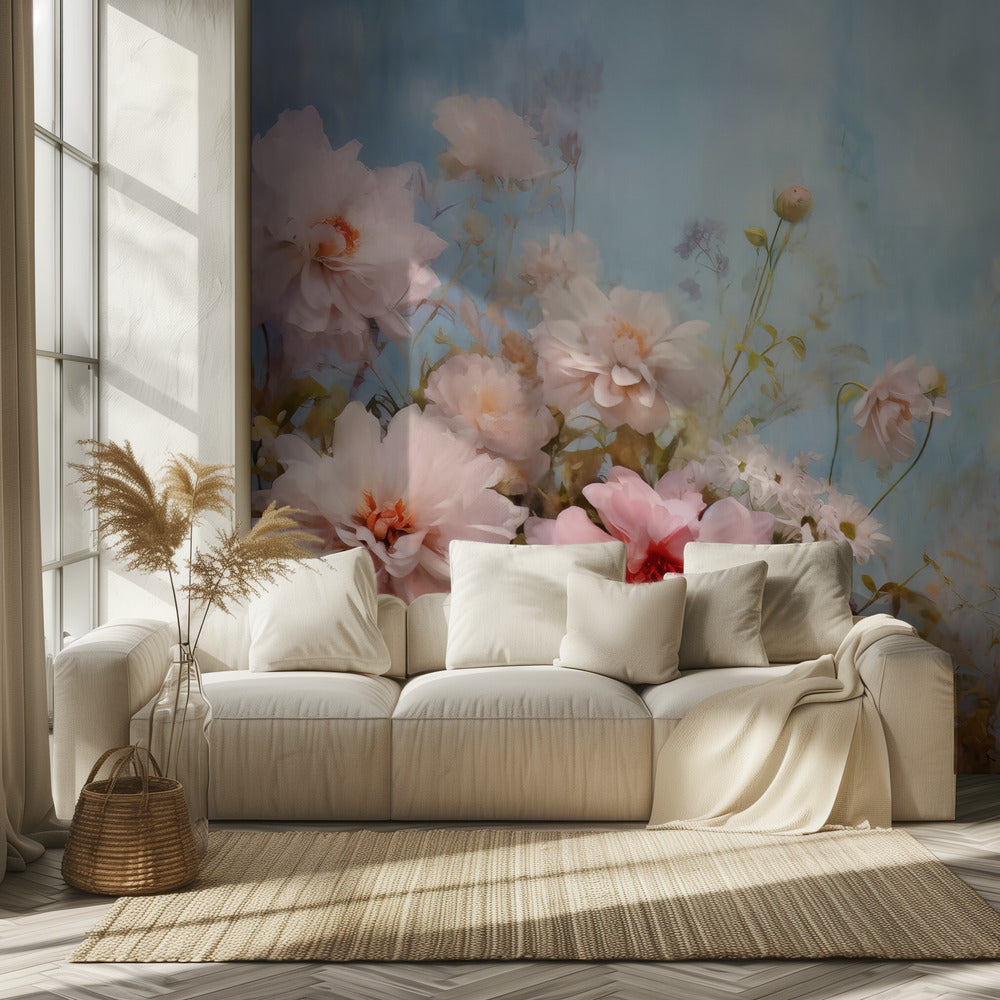 Fa Vintage Blommor 65 | Fototapet
