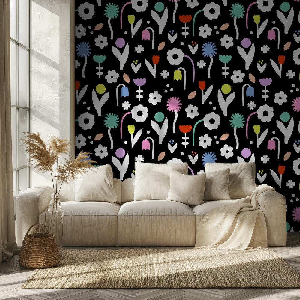 Flores (diseño de patrón) | Papel Pintado Fotográfico