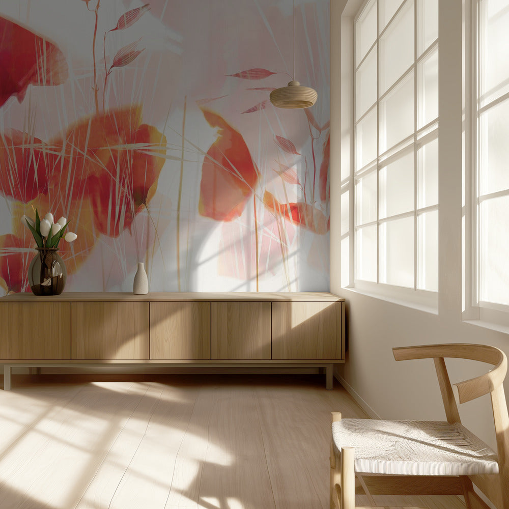 Moderne Mohnblumen | Fototapeten