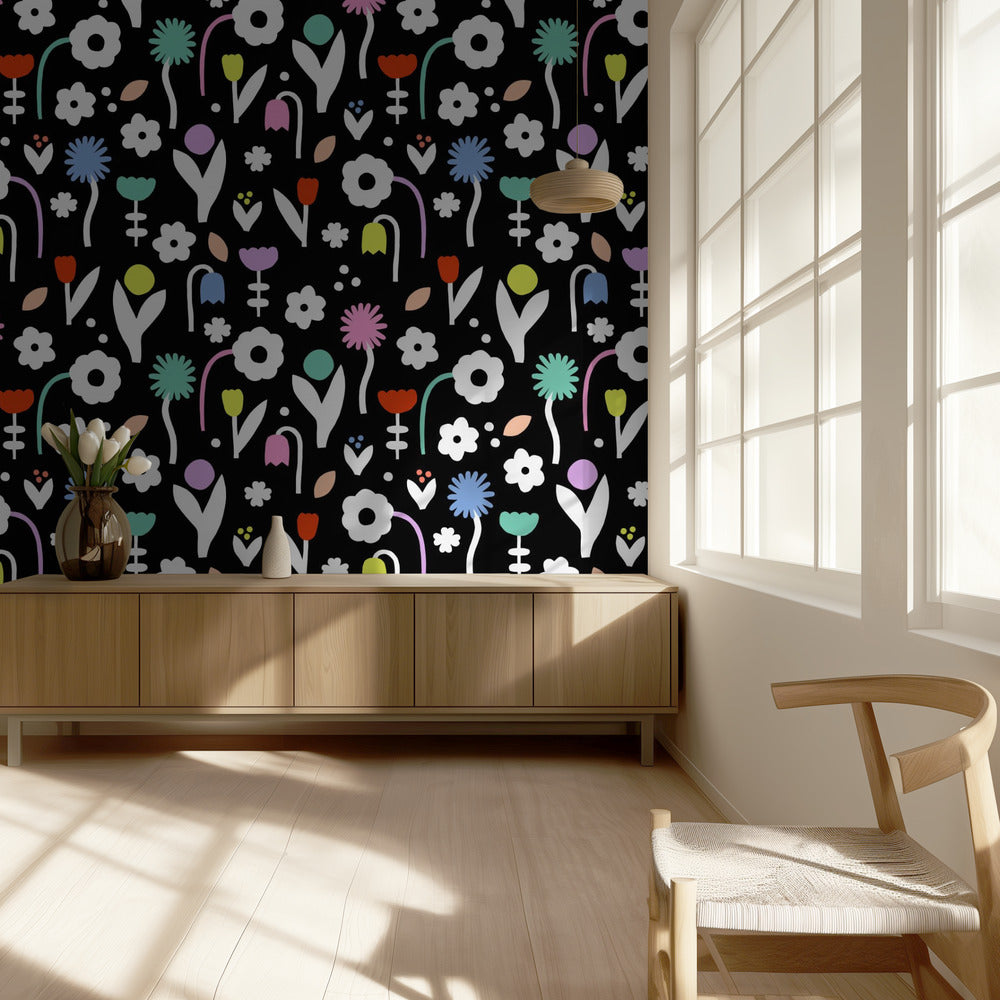 Flores (diseño de patrón) | Papel Pintado Fotográfico