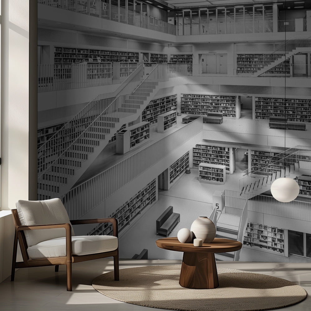 Bibliotek i Stuttgart | Fototapet