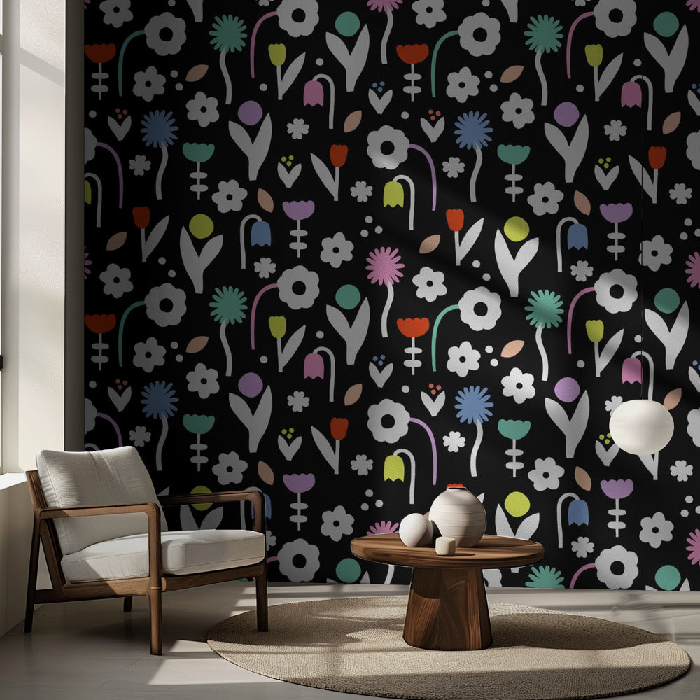 Flores (diseño de patrón) | Papel Pintado Fotográfico