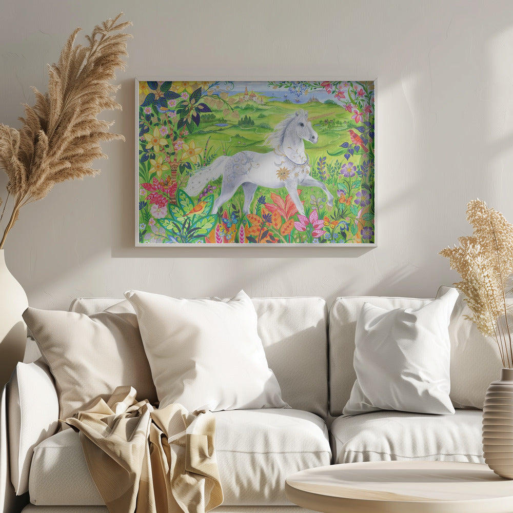 Majestic White Horse | Poster