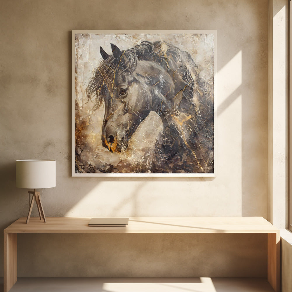 Horse Vintage Art Illustration 11 | Poster