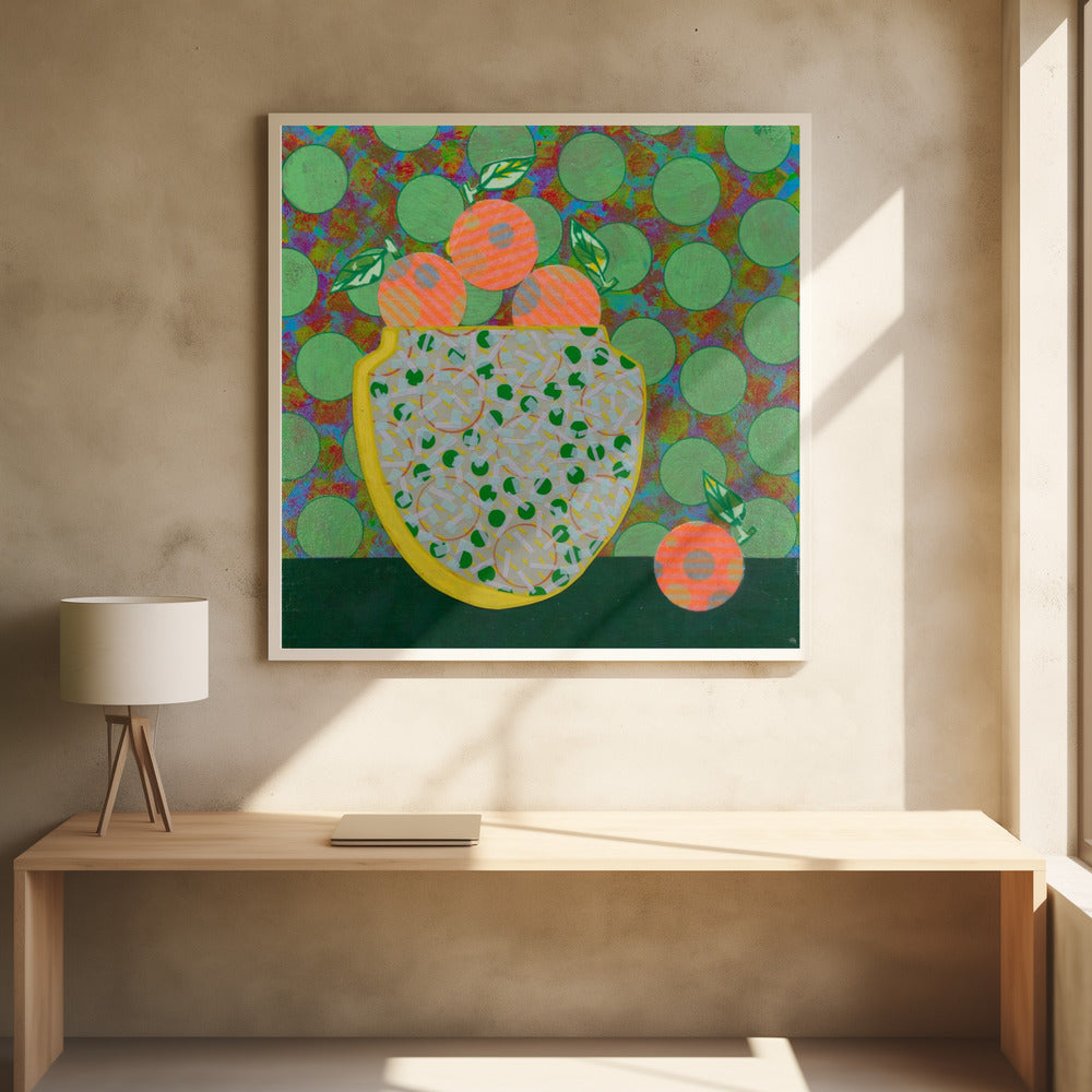Oranges &amp; Green Dots | Poster