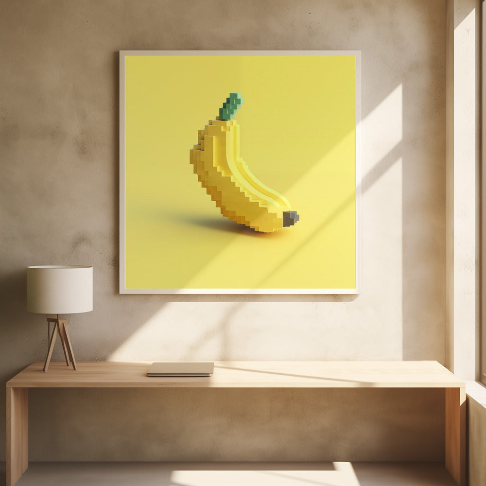 Pixelfrukt Stiliserad Banan | Poster
