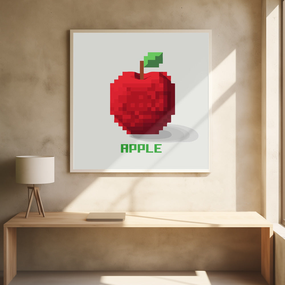 Pixel Fruit   Apple | Poster