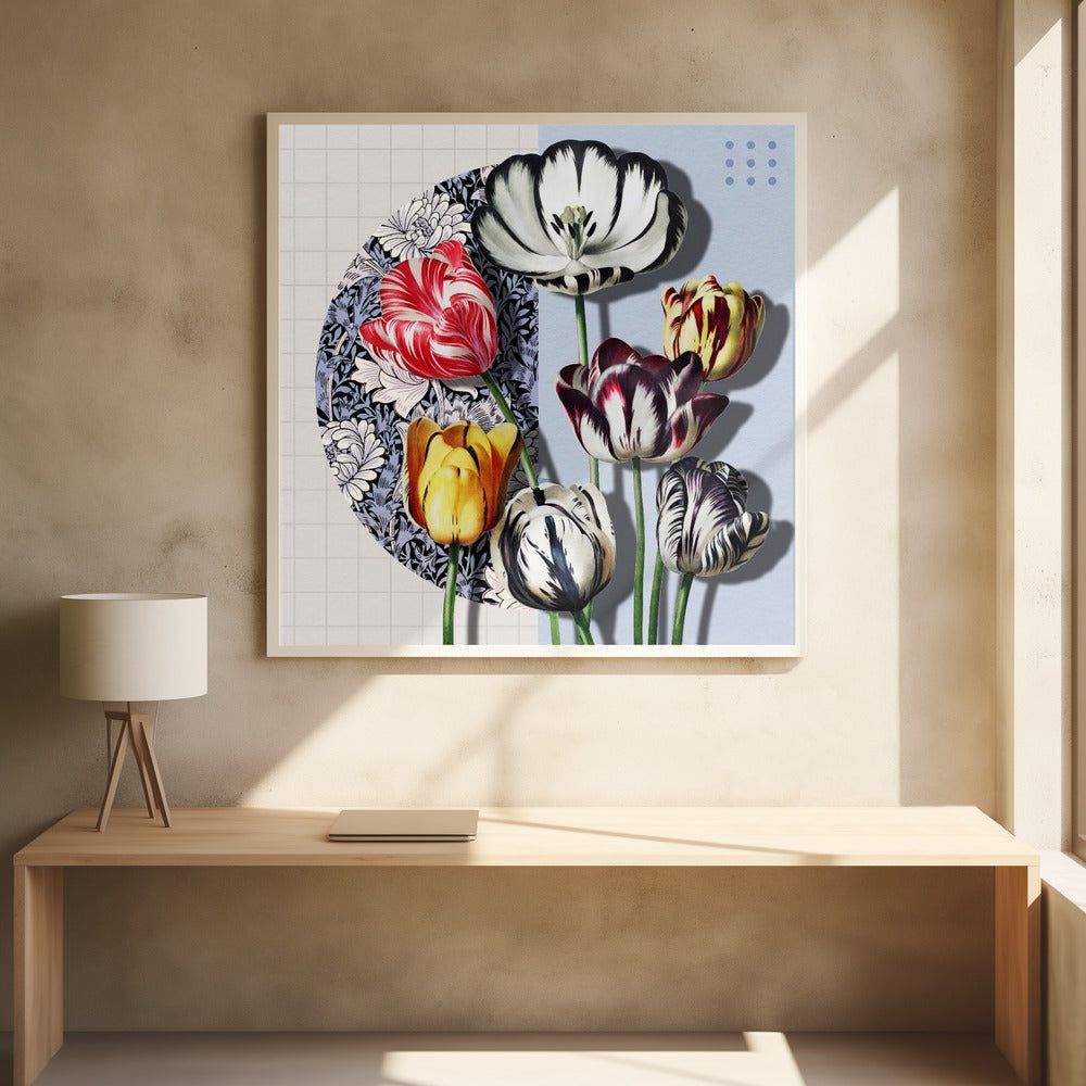 3d Collage With Tulips | Poster