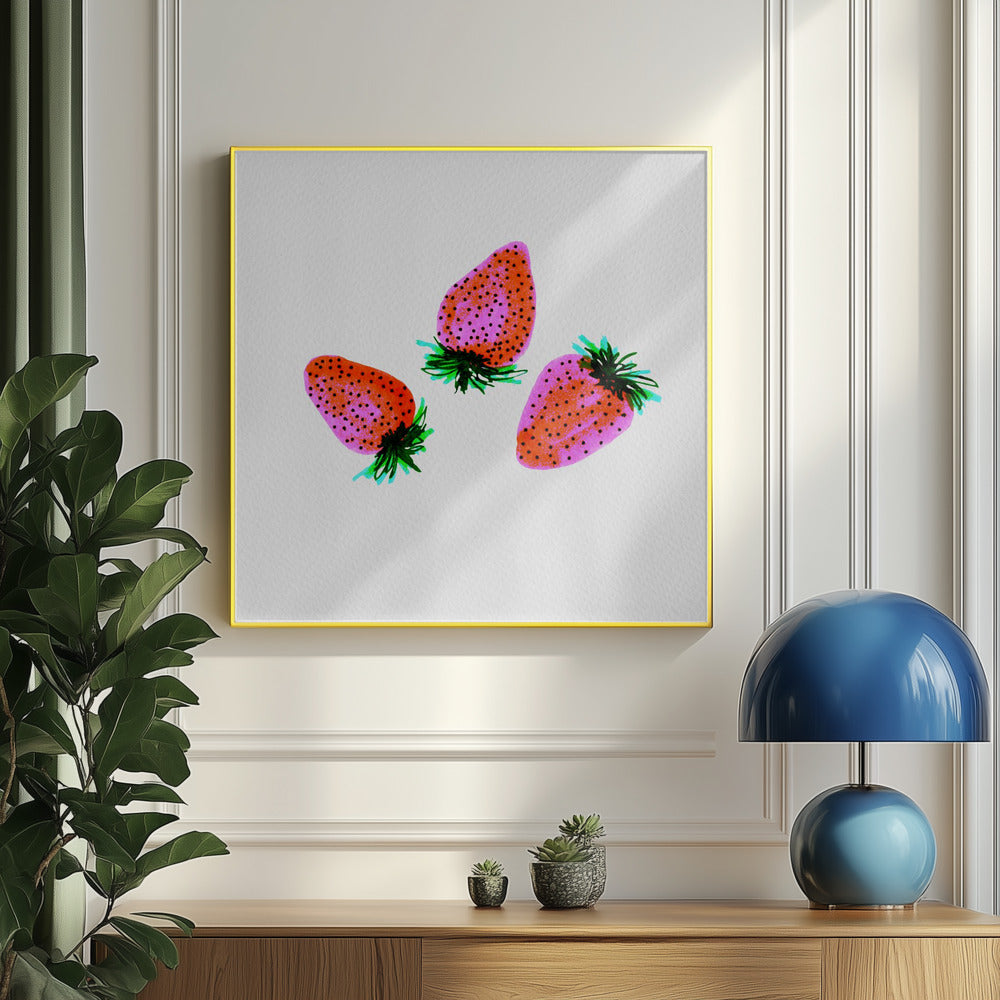 Röd lavendel söta jordgubbar frukt | Poster