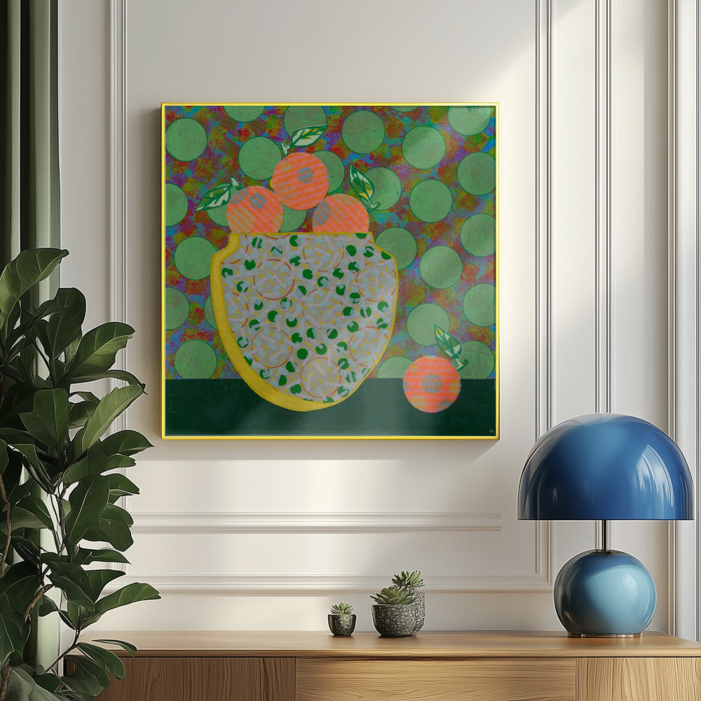 Oranges &amp; Green Dots | Poster
