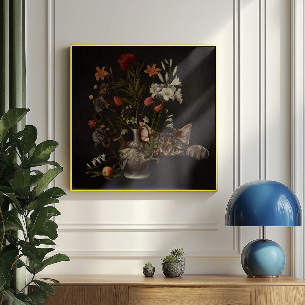 Vintage Vase With Vibrant Flowers | Poster