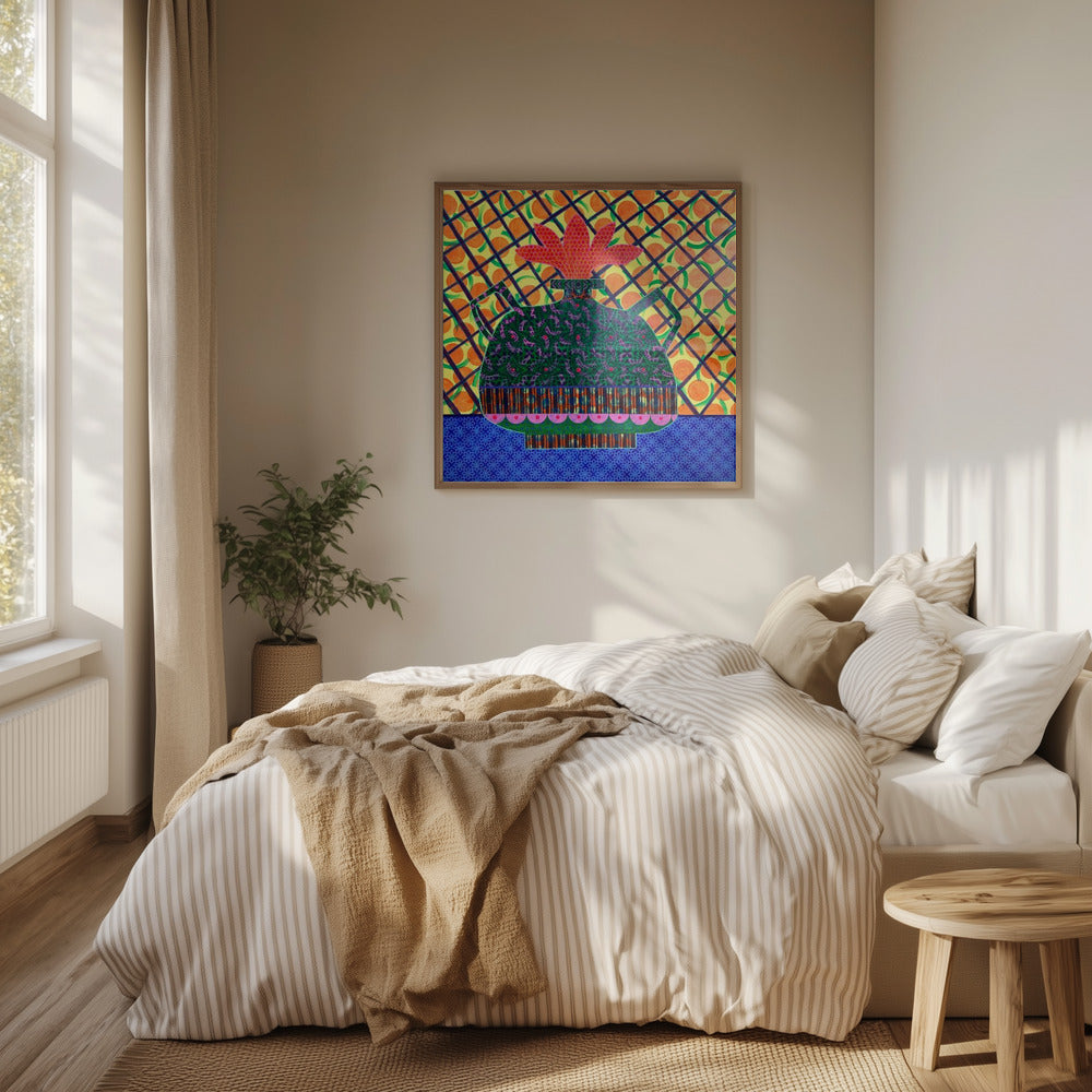 Oranges and Flower Vase | Poster