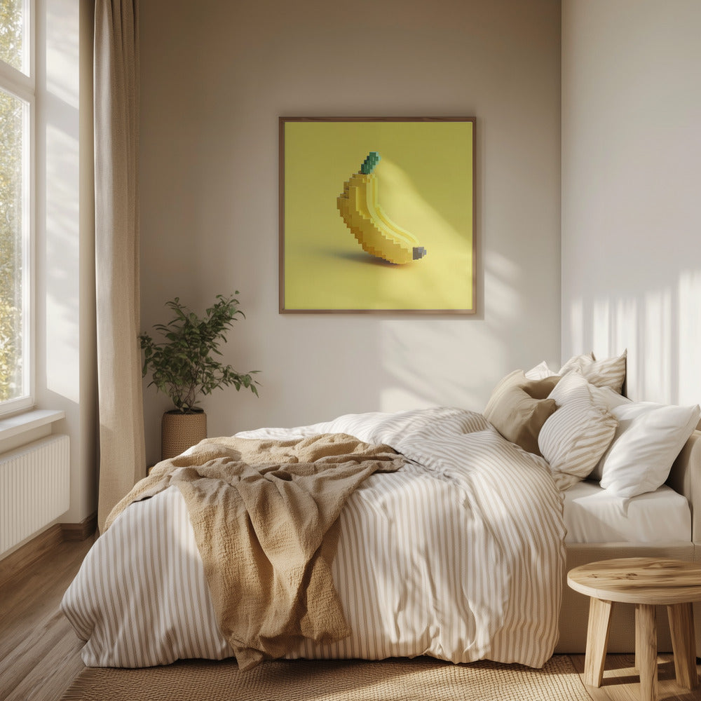 Pixelfrukt Stiliserad Banan | Poster