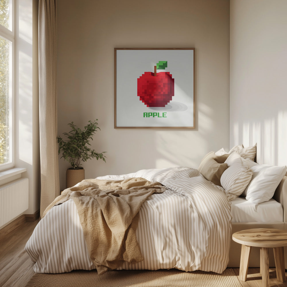 Pixel Fruit   Apple | Poster