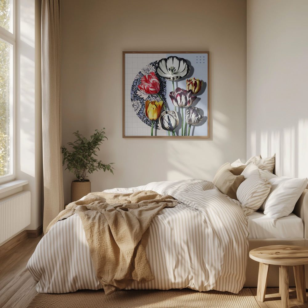 3d Collage With Tulips | Poster
