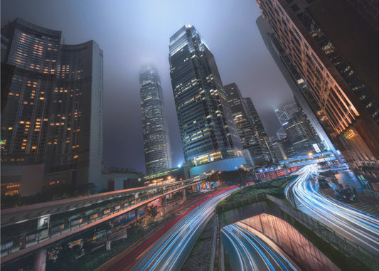Hongkongs stadsljus | Fototapet