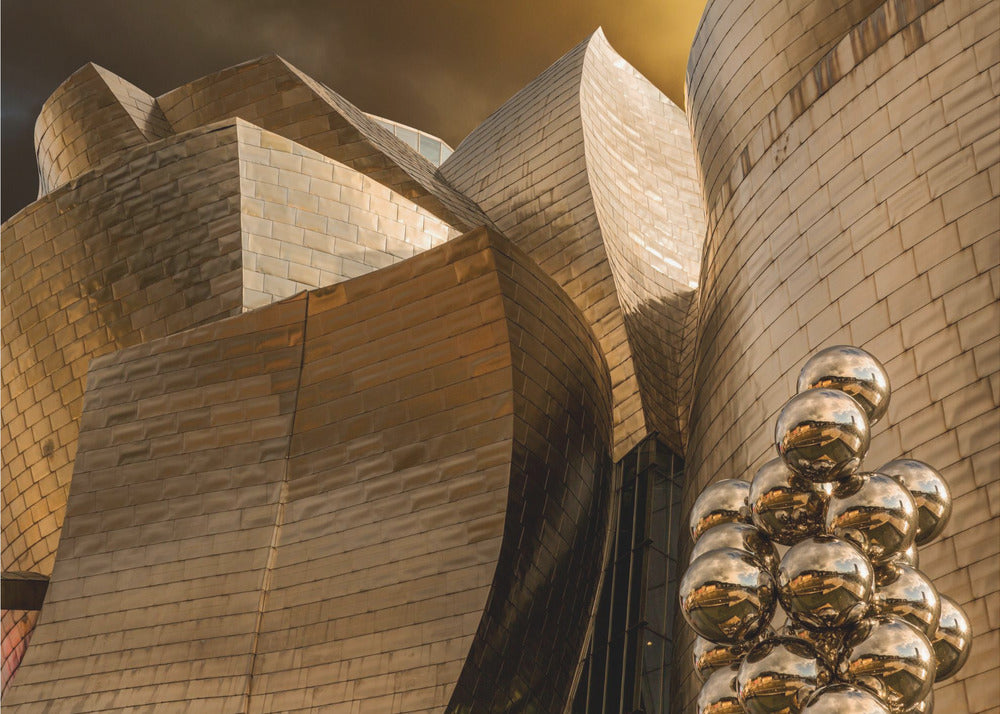 Reflektioner över sfärer (Serie Guggenheim Bilbao) | Fototapet