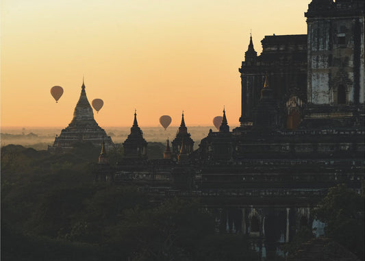 Soluppgång i Bagan | Fototapet