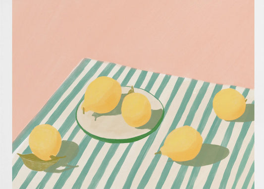 Citroenen en strepen | Posters - Kunstdrukken