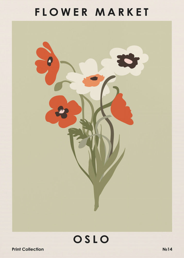 Blomstermarked Oslo | Lærredsbilleder
