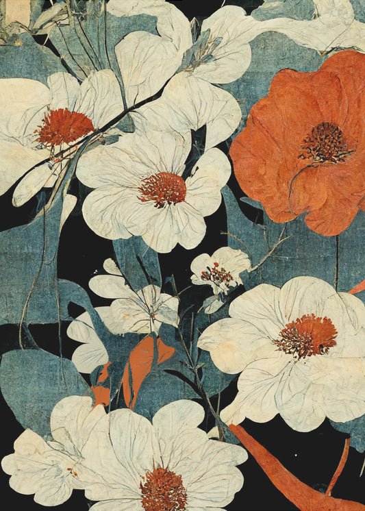 Asiatiske blomster | Lærredsbilleder