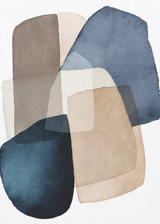 Blåbruna block | Canvas