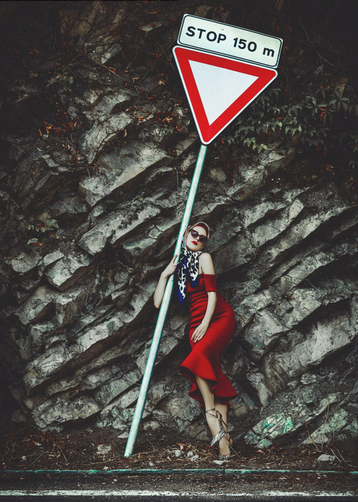 Halte Élégance Rouge | Tableaux sur Toile