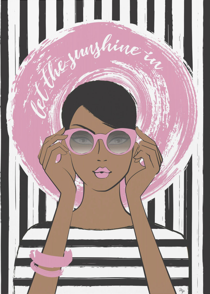 Woman in Pink Sunglasses | Canvas