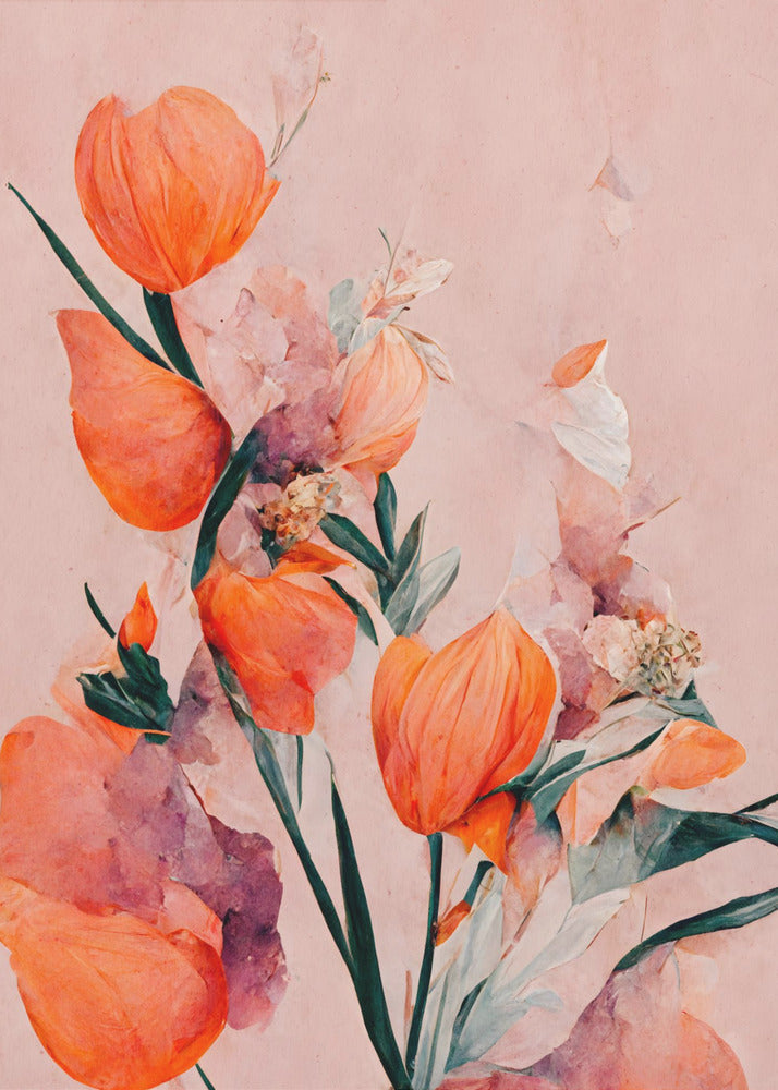 Oranssit tulppaanit | Canvastaulut