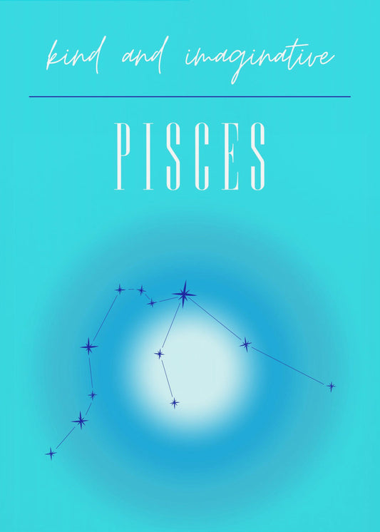 Pisces Zodiac Print Art | Poster