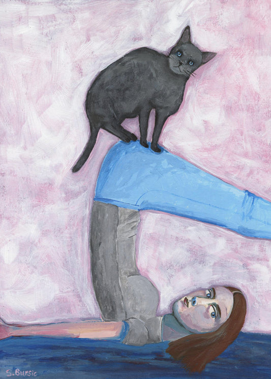 Yoga med min katt | Canvas