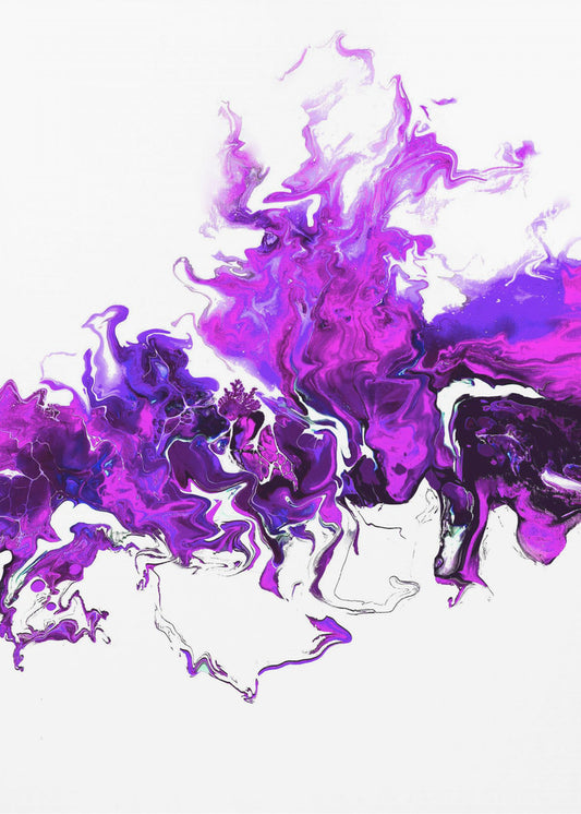 Purple Colorful White Wave | Poster