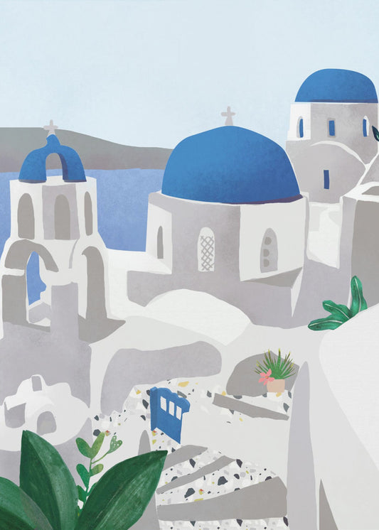 Santorini-øen | Lærredsbilleder