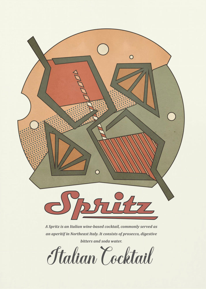 Geometriskt spritz-tryck | Poster