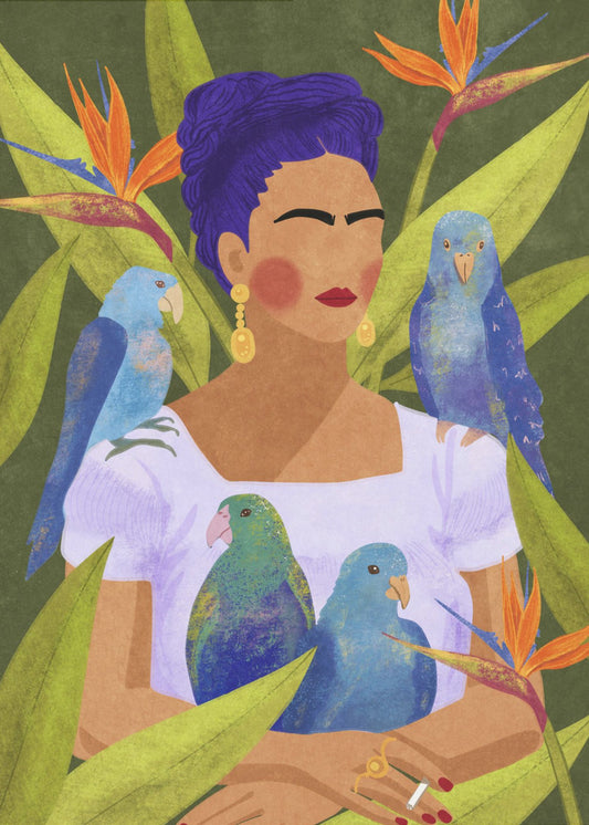 Frida i ptaki | Wydruki na łótnie