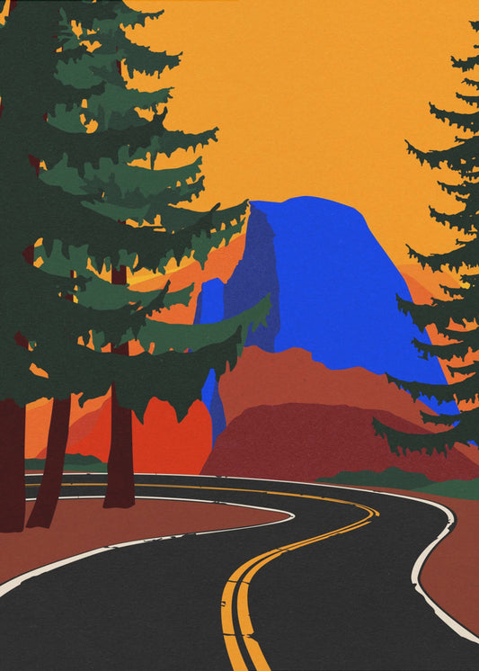 Chemin Clacier avec demi-dôme | Tableaux sur Toile