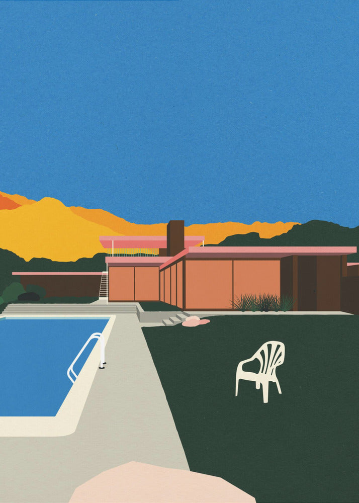Kaufmann Desert House au bord de la piscine | Tableaux sur Toile