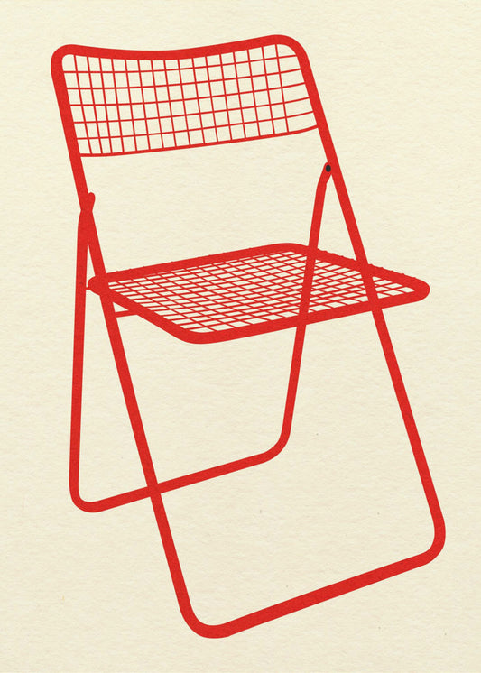 Chaise Ted Net Rouge | Tableaux sur Toile