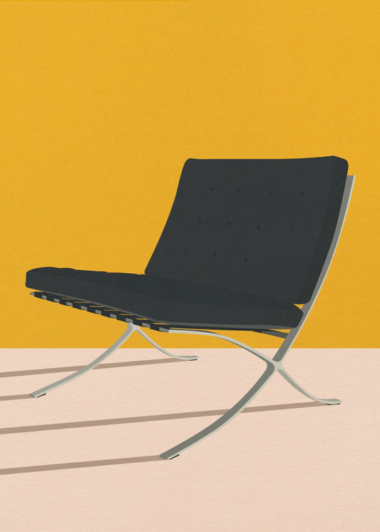 Chaise Barcelone Par Mies Van Der Rohe | Tableaux sur Toile