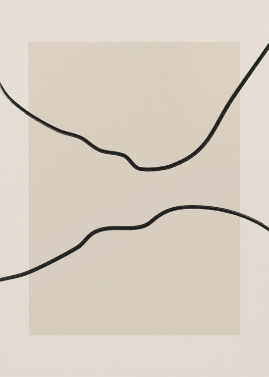 Kunst mit weichen abstrakten Linien | Leinwand-Bilder