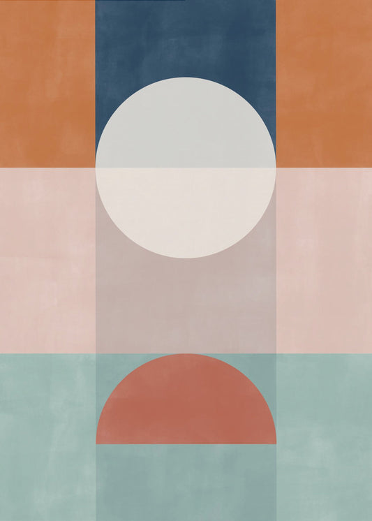 Abstract Geometric Artwork With Earthy Tones | Canvas