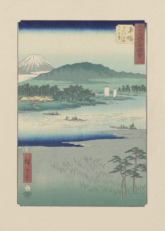 River Highway ved Utagawa Hiroshige | Lærredsbilleder