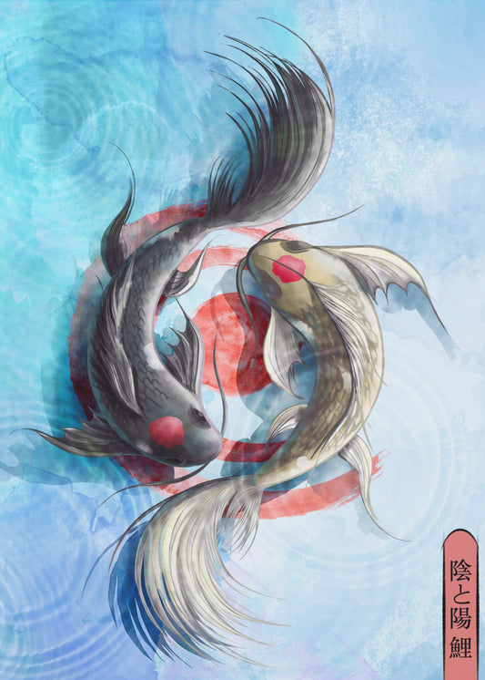 Lys Koi | Lærredsbilleder